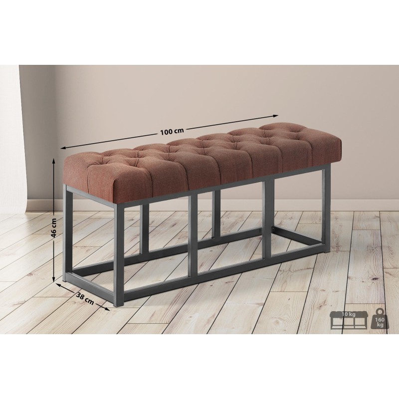 Banco Amun, tela B100, marrón