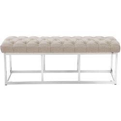 Banco Amun, tela E120, color crema