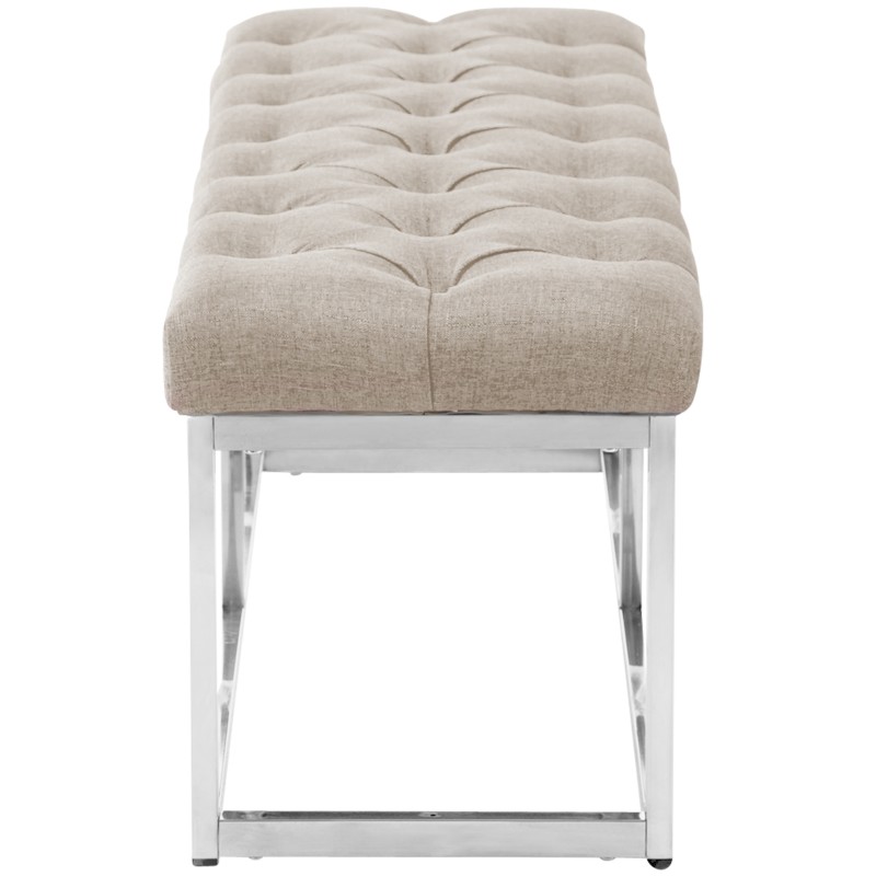 Banco Amun, tela E120, color crema