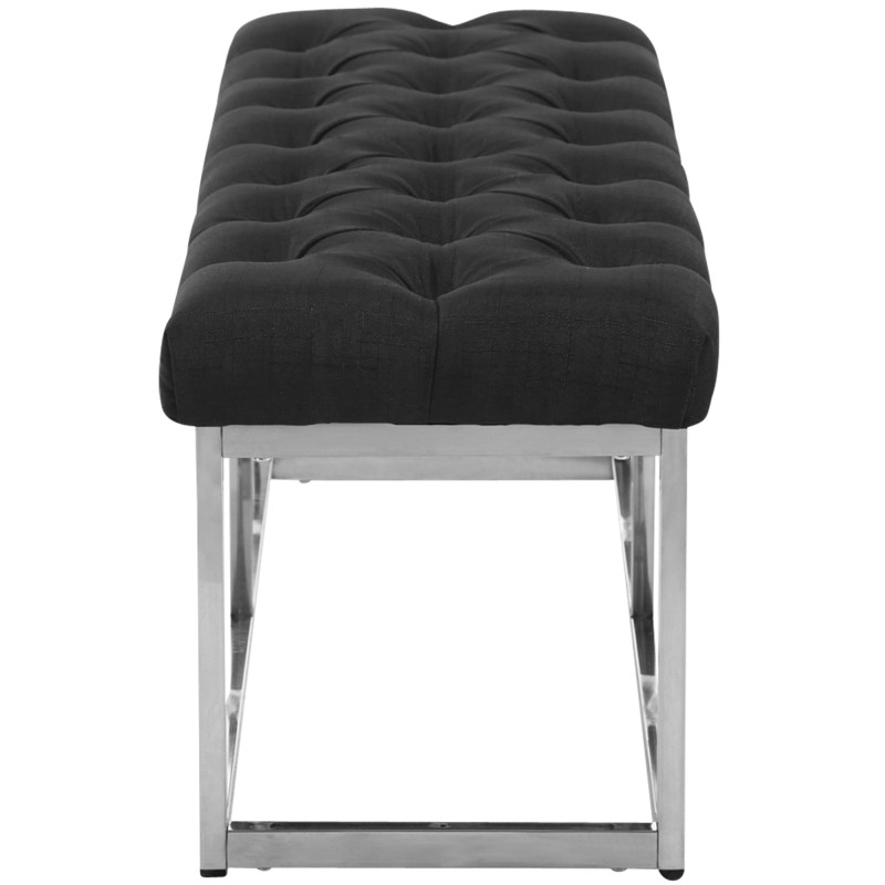 Banco Amun, tela E120, gris oscuro