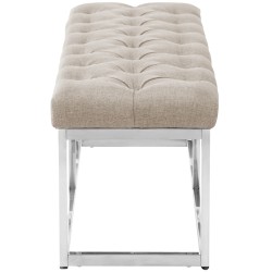 Banco Amun, tela E150, color crema