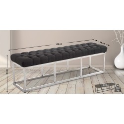 Banco Amun, tela E150, gris oscuro