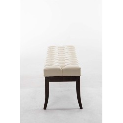 Banco Ramsés, imitación de cuero oscuro antiguo, 120 crema