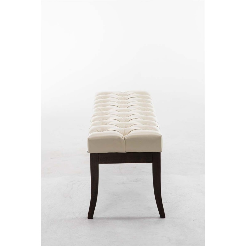 Banco Ramsés, imitación de cuero oscuro antiguo, 120 crema