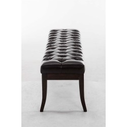 Banco Ramsés, imitación de cuero, marrón oscuro antiguo, 150