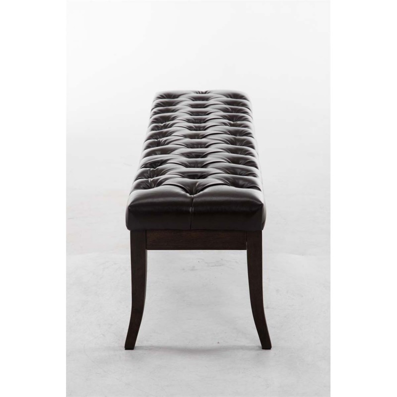 Banco Ramsés, imitación de cuero, marrón oscuro antiguo, 150