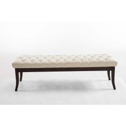 Banco Ramsés, imitación de cuero oscuro antiguo, 150 crema