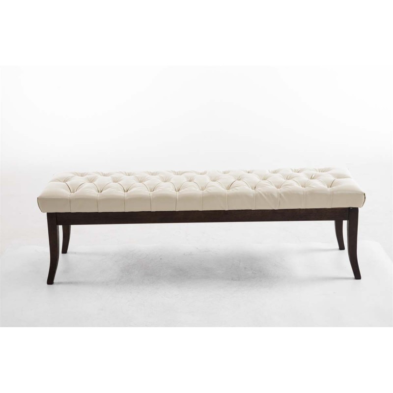 Banco Ramsés, imitación de cuero oscuro antiguo, 150 crema