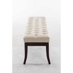 Banco Ramsés, imitación de cuero oscuro antiguo, 150 crema