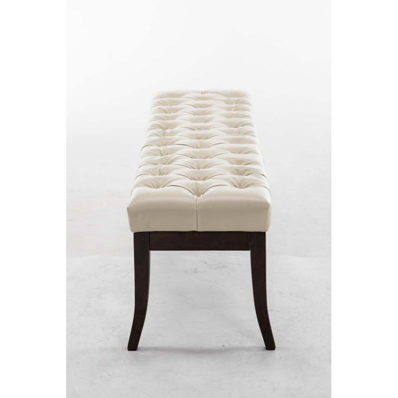 Banco Ramsés, imitación de cuero oscuro antiguo, 150 crema