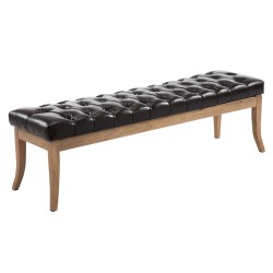 Banco Ramsés, imitación de cuero envejecido claro, marrón 150