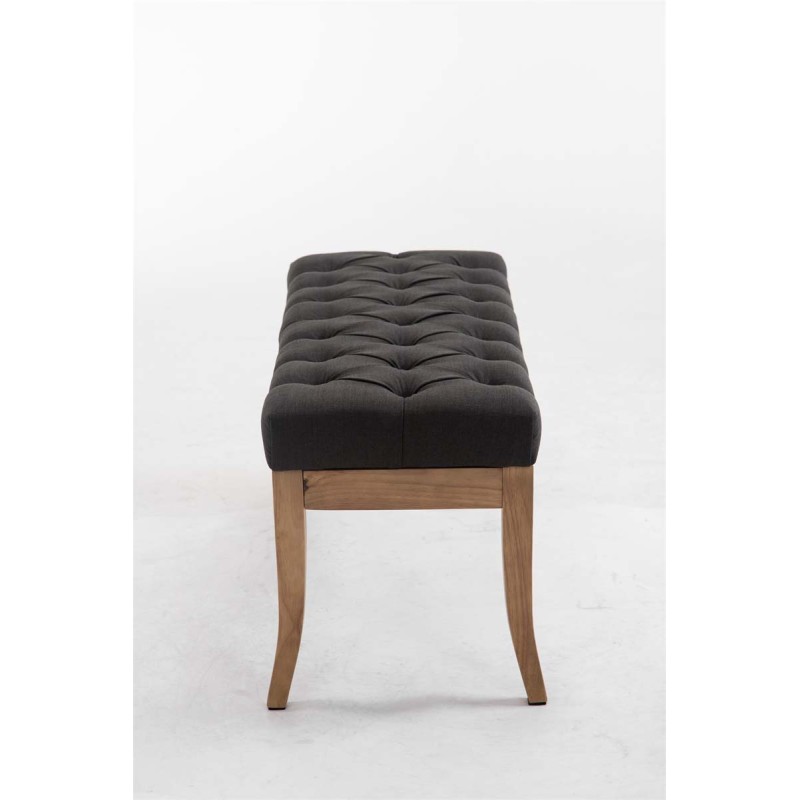 Banco Ramsés, tela antigua clara, 100% gris oscuro