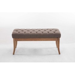 Banco Ramsés, tela antigua clara, 100% color topo