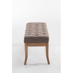 Banco Ramsés, tela antigua clara, 100% color topo