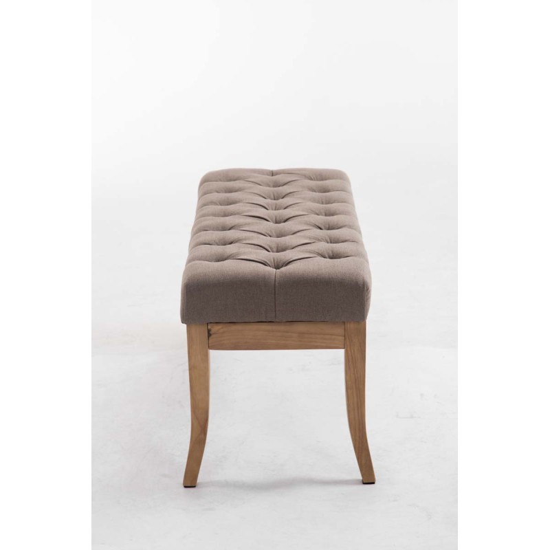 Banco Ramsés, tela antigua clara, 100% color topo