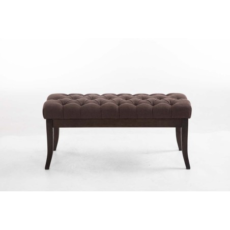 Banco Ramsés, tapizado antiguo oscuro, 100% marrón