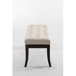 Banco Ramsés, tapizado antiguo oscuro, 100% crema