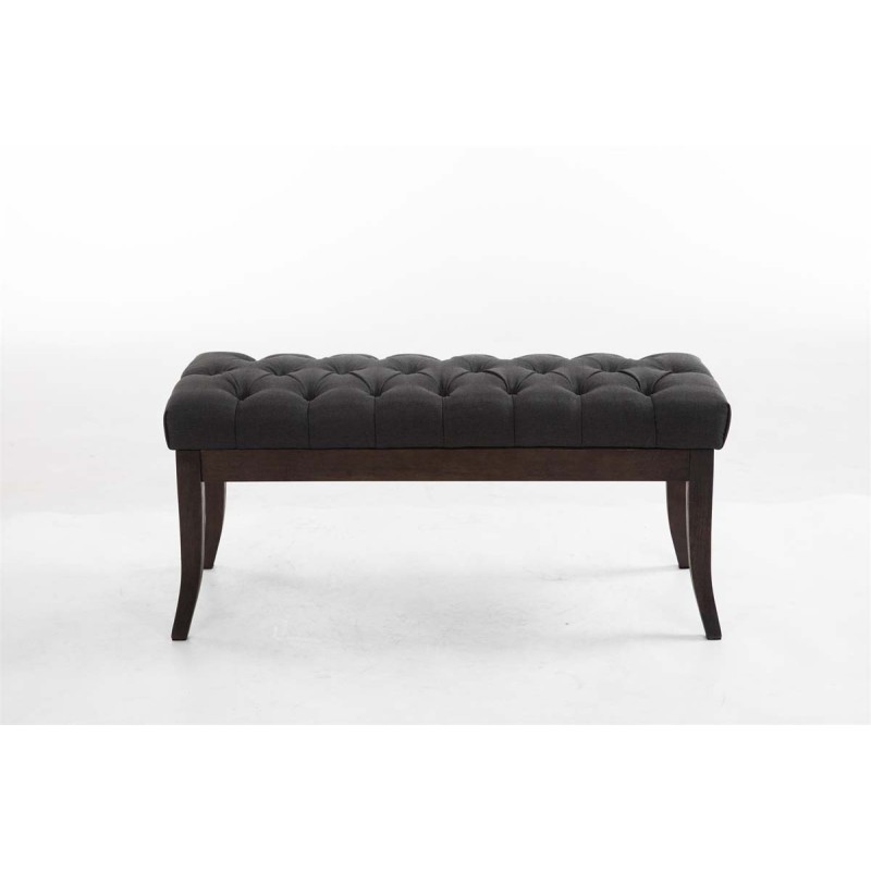 Banco Ramsés, tela antigua oscura, 100% gris oscuro