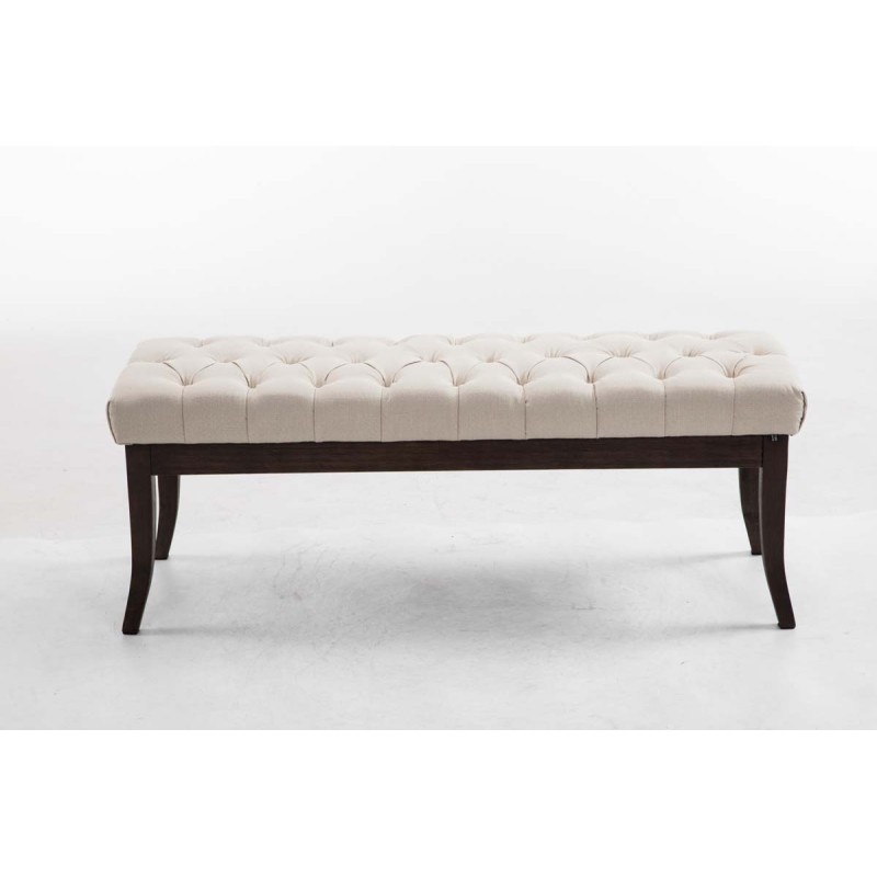 Banco Ramsés, tapizado antiguo oscuro, 120 crema