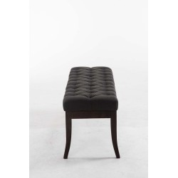 Banco Ramsés, tapizado antiguo oscuro, 120 cm, gris oscuro