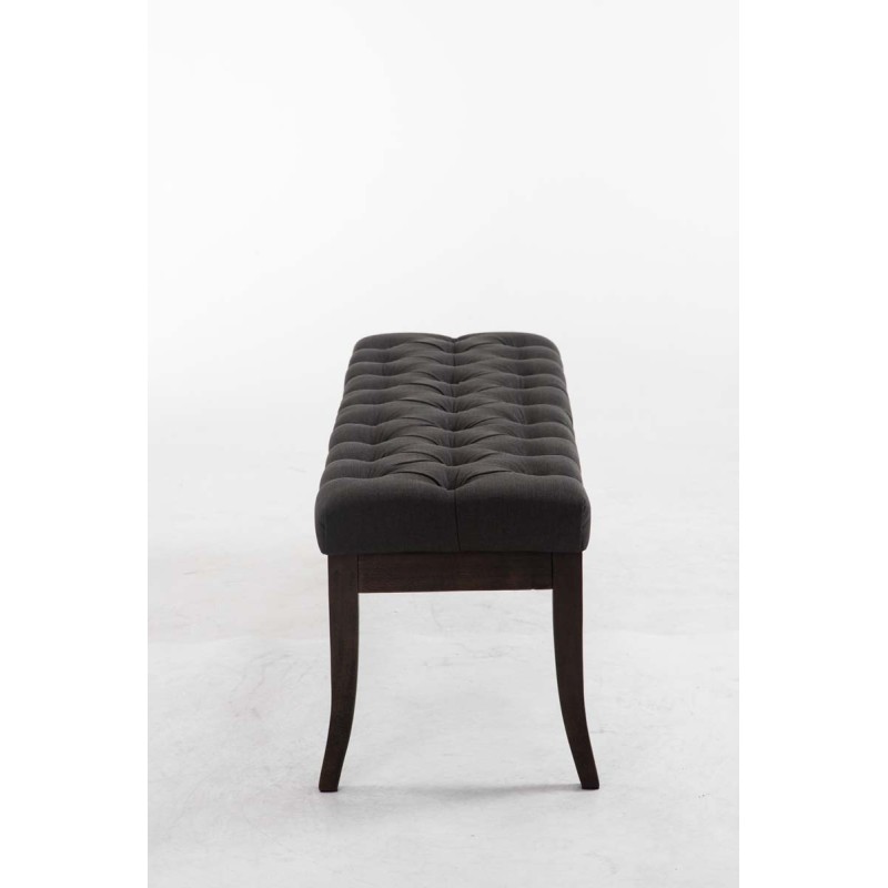 Banco Ramsés, tapizado antiguo oscuro, 120 cm, gris oscuro