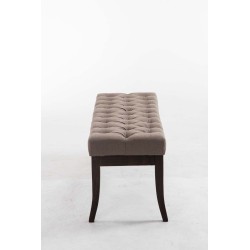 Banco Ramsés, tapizado antiguo oscuro, 120 cm de color topo