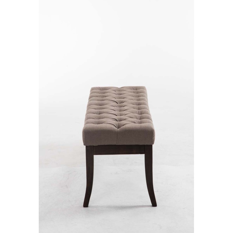 Banco Ramsés, tapizado antiguo oscuro, 120 cm de color topo