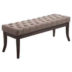 Banco Ramsés, tapizado antiguo oscuro, 120 cm de color topo