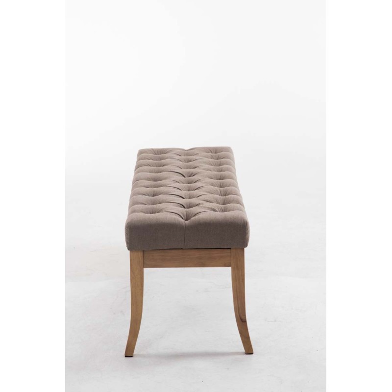 Banco Ramsés, tela antigua clara, 120 color topo