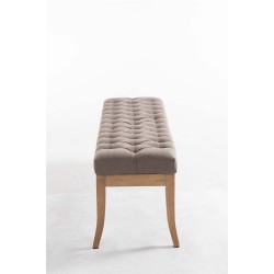 Banco Ramsés, tela antigua clara, 150 color topo