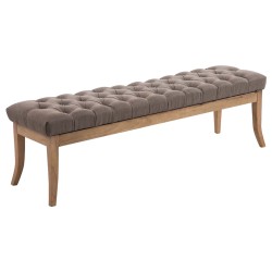 Banco Ramsés, tela antigua clara, 150 color topo