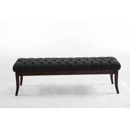 Banco Ramsés, tela antigua oscura, 150 gris oscuro