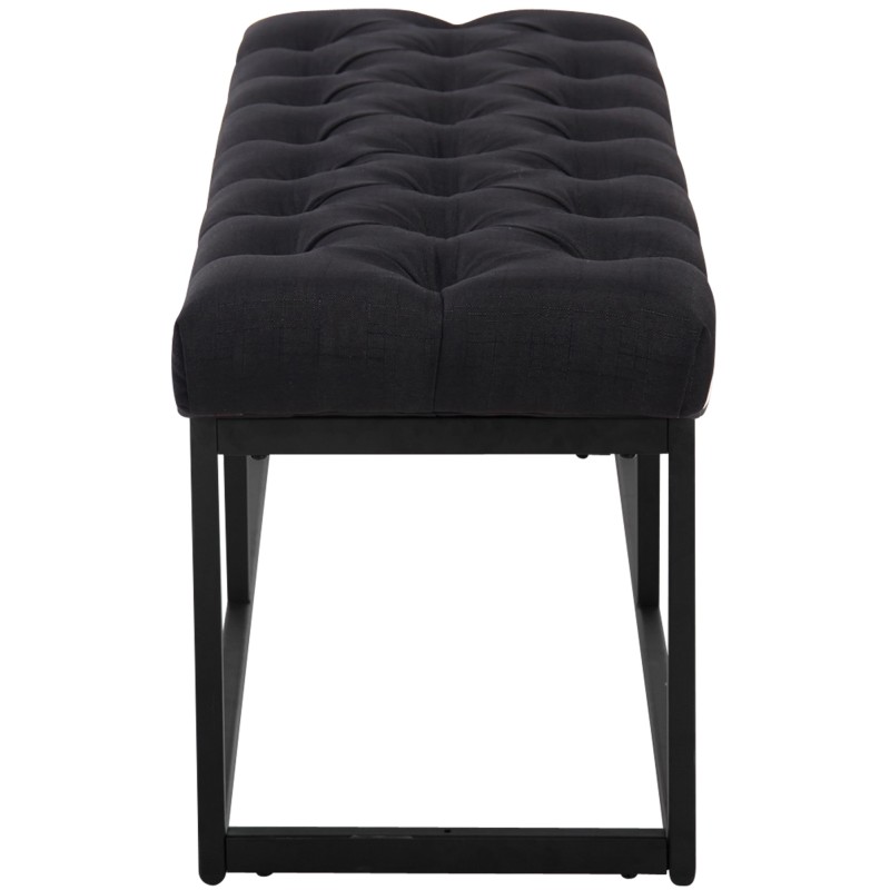 Banco Amun, tapizado, negro, 100 cm