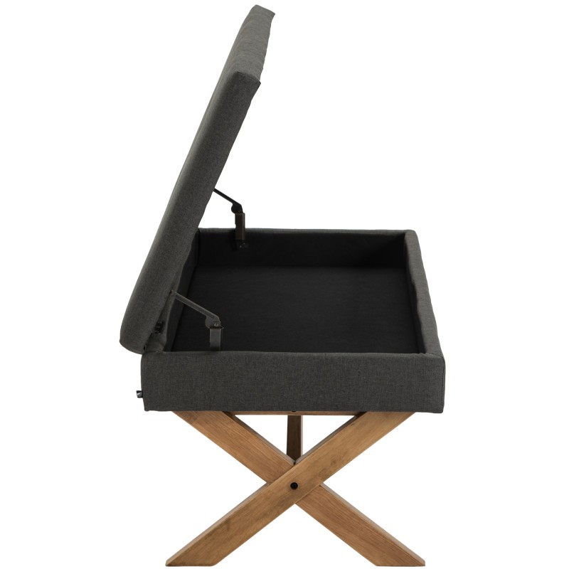 Banco Namaro, tela antigua gris claro oscuro