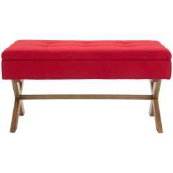 Banco Namaro, tela antigua de color rojo claro