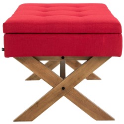 Banco Namaro, tela antigua de color rojo claro