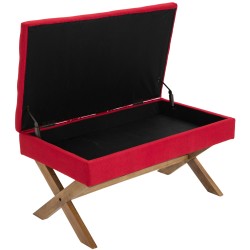 Banco Namaro, tela antigua de color rojo claro