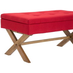 Banco Namaro, tela antigua de color rojo claro