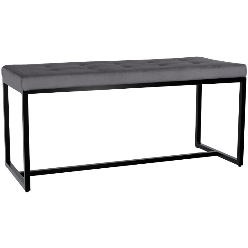 Banco Barci B, terciopelo, gris oscuro