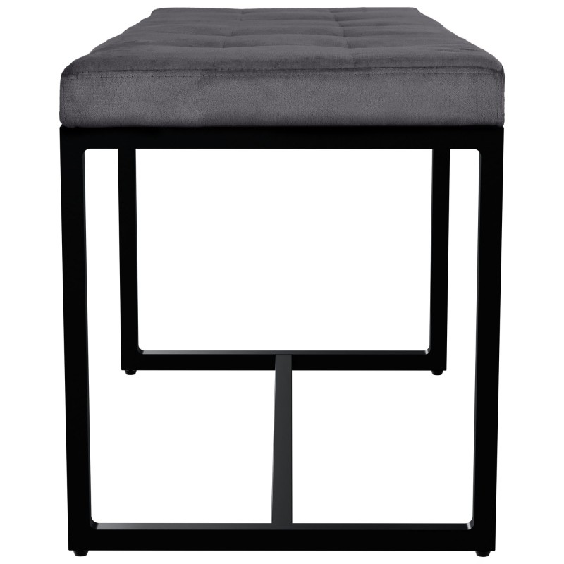 Banco Barci B, terciopelo, gris oscuro
