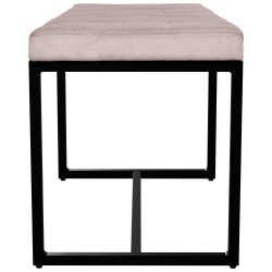 Banco Barci B en terciopelo gris claro