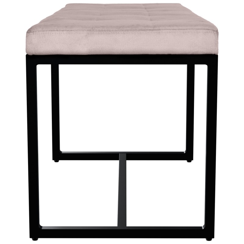 Banco Barci B en terciopelo gris claro