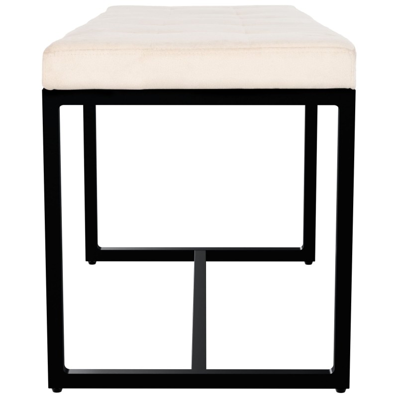 Banco Barci B en terciopelo color crema