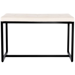 Banco Barci B en terciopelo color crema