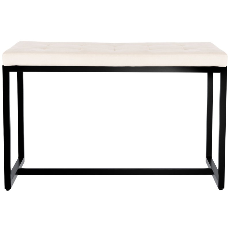 Banco Barci B en terciopelo color crema