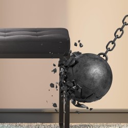 Banco Barci B, terciopelo negro