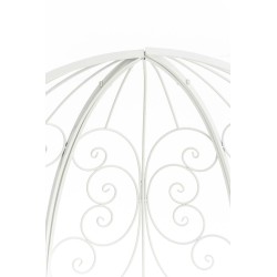 Pabellón semiabierto Rosie con banco blanco