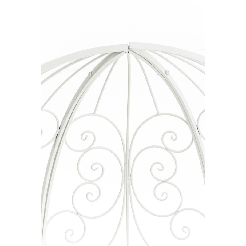 Pabellón semiabierto Rosie con banco blanco