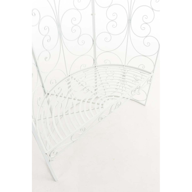 Pabellón semiabierto Rosie con banco blanco