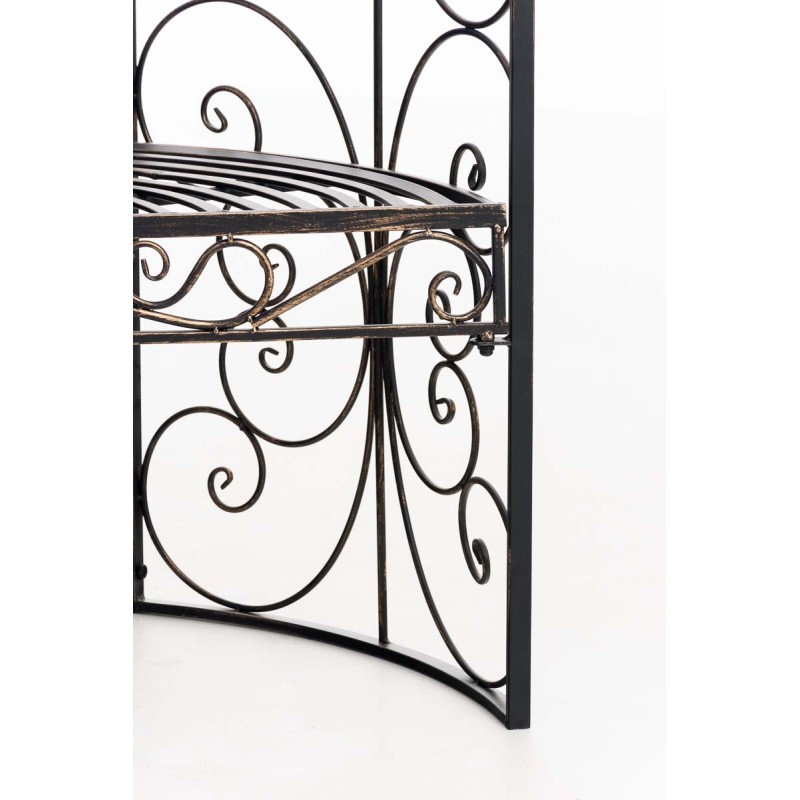 Pabellón semiabierto Rosie con banco de bronce